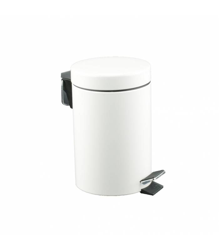 Papelera de baño 5 litros Blanco Papeleras con Pedal  JV899433