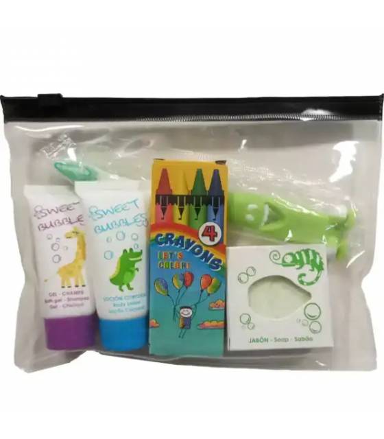 Neceser Baño Infantil Sweet Bubble 50 unds. Set Aseo Personal Geyushi GY-NISB