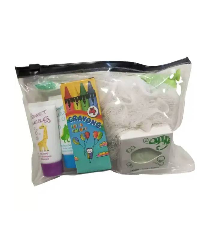 Neceser Baño Infantil con Esponja 50 unds. Set Aseo Personal Geyushi GY-NISBCE