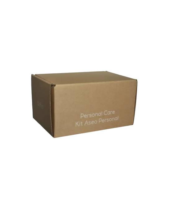 Kit Aseo Terra Nature Caja Cartón Kraft 56 uds Set Aseo Personal Geyushi GY-KTNK