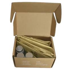 Kit Aseo Terra Nature Caja Cartón Kraft 56 uds Set Aseo Personal Geyushi GY-KTNK