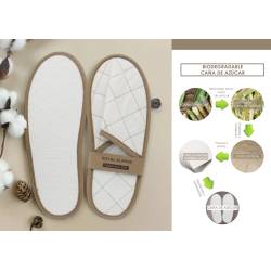 Zapatillas Biodegradables Caña de Azúcar 180 uds Zapatillas Hotel Geyushi GY-2873ZC