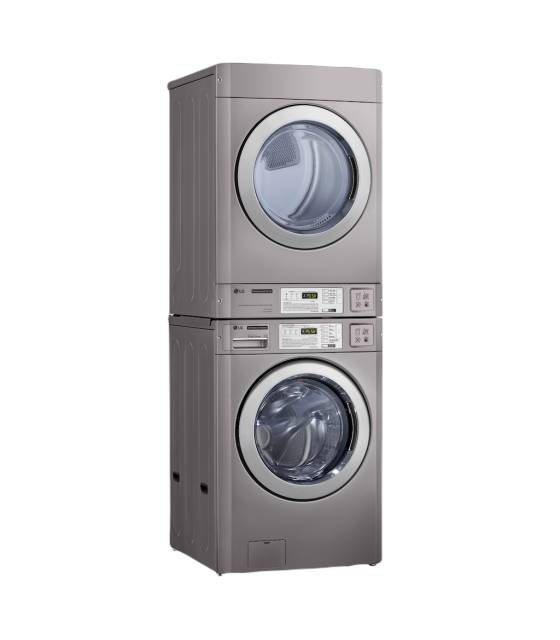 Columna Lavadora y Secadora GAS 11kg LG Giant Lavadoras Profesionales  LG-16598/18507