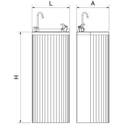 Fuente de agua fría inoxidable Light-M Fuentes de agua refrigeradas Fricosmos FC-064280