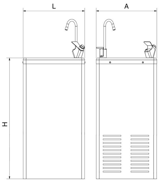 Fuente Mural refrigerada Cold+ Fricosmos Fuentes de agua refrigeradas Fricosmos FC-464208