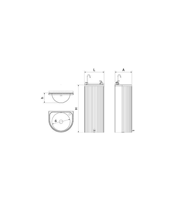 Fuente de Agua Columna Inox Fricosmos Fuentes de agua sin refrigeración Fricosmos FC-064206