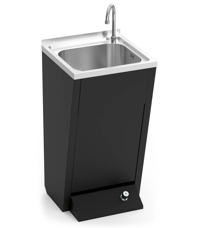 Lavamanos Mezcla Fría-Caliente Serie Black Lavamanos Inox de Pie Fricosmos FC-061802