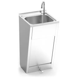 Lavamanos Mezcla Fría-Caliente con pedal Lavamanos Inox de Pie Fricosmos FC-061004