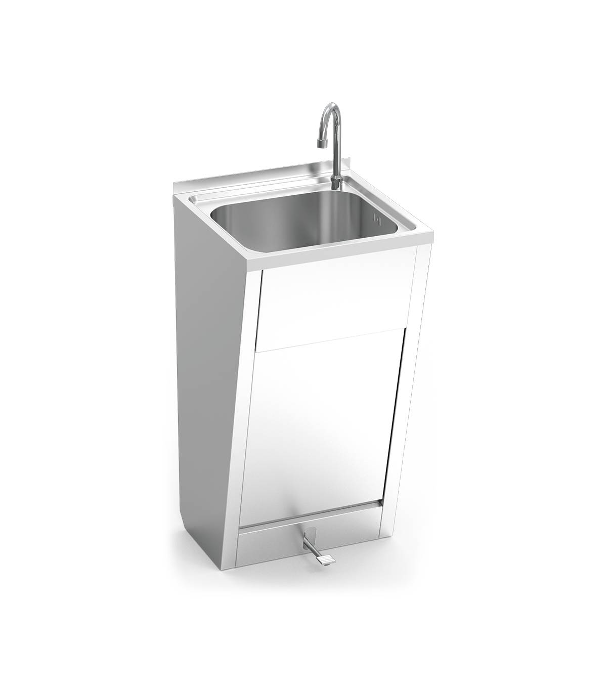 Lavamanos Mezcla Fría-Caliente con pedal Lavamanos Inox de Pie Fricosmos FC-061004