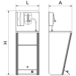 Lavamanos Integral con pulsador de pie Lavamanos Inox de Pie Fricosmos FC-061414