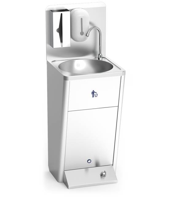 Lavamanos Integral con pulsador de pie Lavamanos Inox de Pie Fricosmos FC-061414