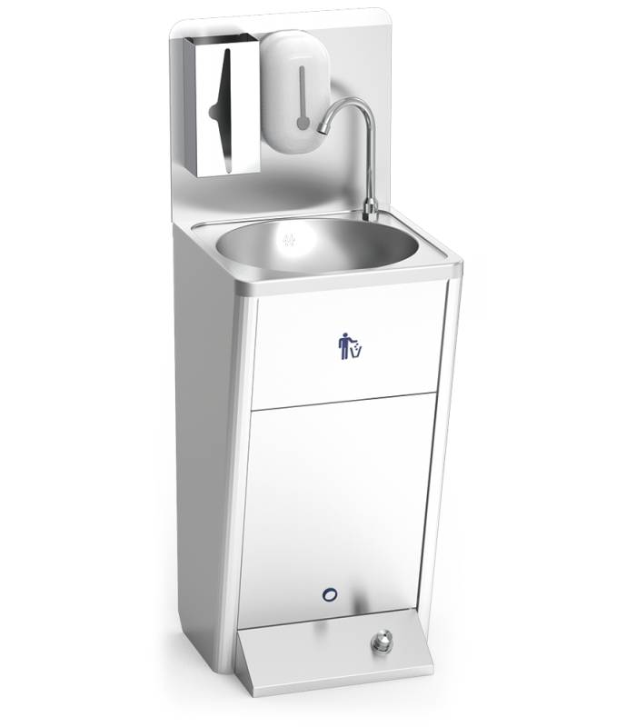 Lavamanos Integral con pulsador de pie Lavamanos Inox de Pie Fricosmos FC-061414
