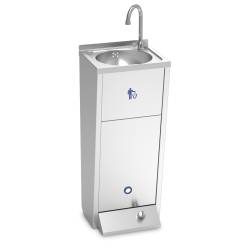 Lavamanos serie XS Pulsador Pie Mezcla Fría-Caliente Lavamanos Inox de Pie Fricosmos FC-061426