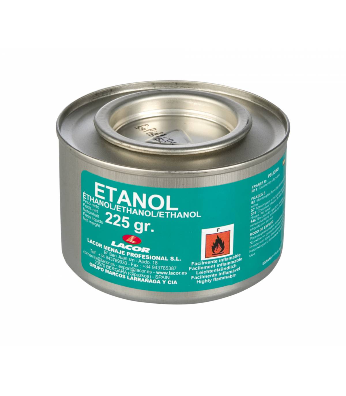 Latas Combustible Gel Etanol 72 uds Lacor Combustible Chafing dish LACOR LC-69108
