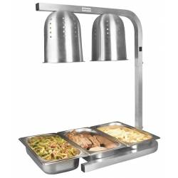 Lámpara Calentamiento Infrarrojos Doble 550W Calentadores Buffet LACOR LC-69061