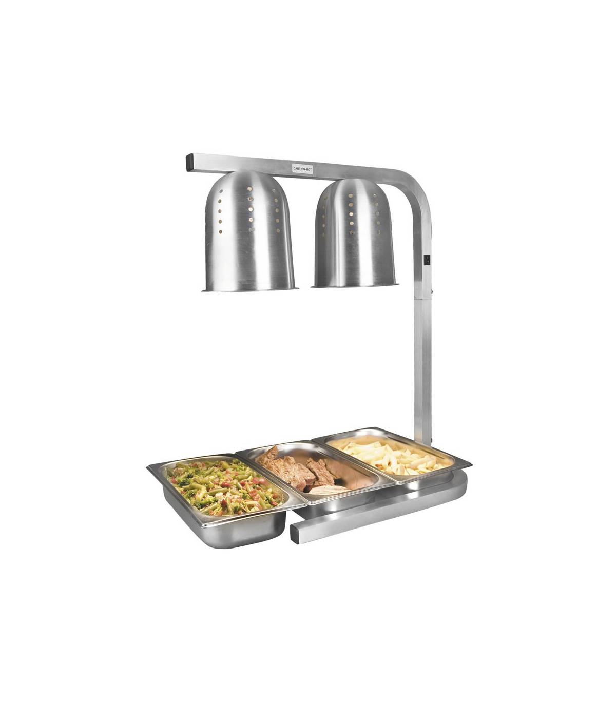 Lámpara Calentamiento Infrarrojos Doble 550W Calentadores Buffet LACOR LC-69061