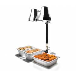 Doble Lámpara Calentamiento Infrarrojos Inox Calentadores Buffet LACOR LC-69264