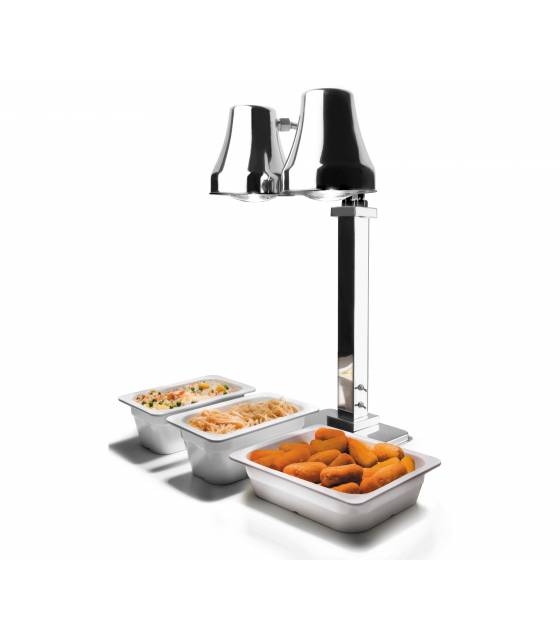 Doble Lámpara Calentamiento Infrarrojos Inox Calentadores Buffet LACOR LC-69264