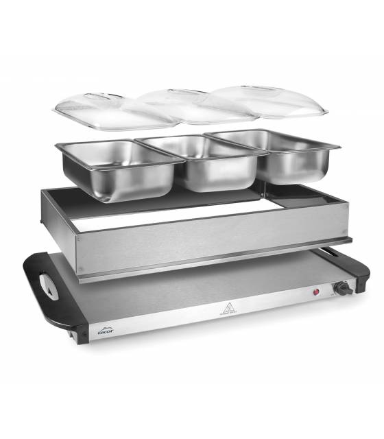 Placa calentadora Buffet con cubetas 3xGN1/3 Calentadores Buffet LACOR LC-69445