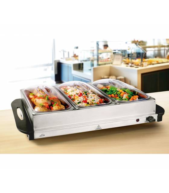 Placa calentadora Buffet con cubetas 3xGN1/3 Calentadores Buffet LACOR LC-69445