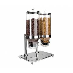 Dispensador de cereales Doble 2x10L Inox Expendedores de Cereales LACOR LC-69023