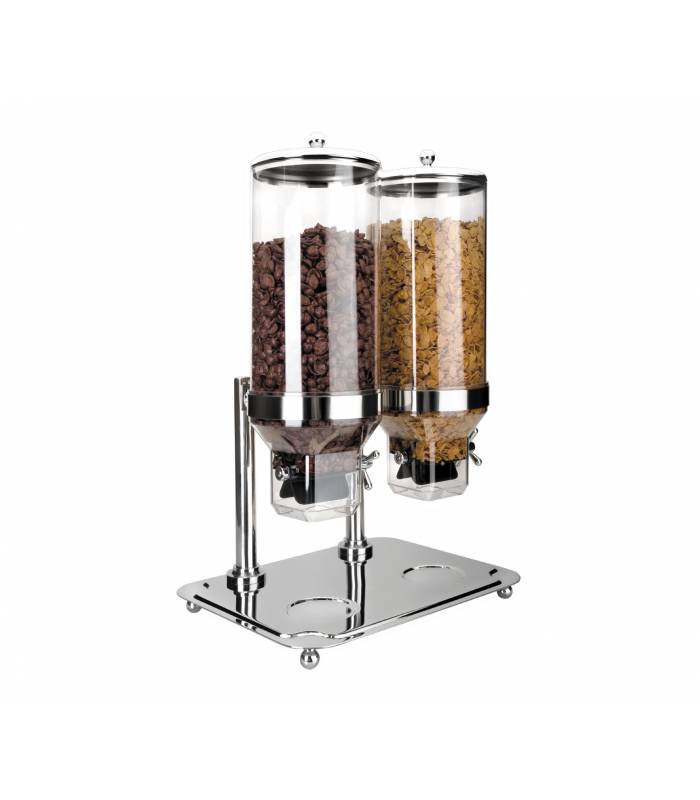 Dispensador de cereales Doble 2x10L Inox Expendedores de Cereales LACOR LC-69023