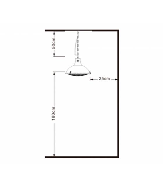 Calefactor colgante de techo Black Calefactores Eléctricos LACOR LC-69422